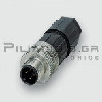 Connector M12 | 4pin | Male | A-Coded | Spring Terminal | IP65/67 | Straight