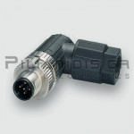 Connector M12 | 5pin | Male | A-Coded | Spring Terminal | IP65/67 | Angled