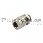 Cable Gland Brass Nickel-Plated | M12 | Cable Ø3-6.5mm | IP68
