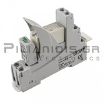 Relay 12VAC | 8A/400VAC & 300Vdc | DPDT |  with Base & Overload Diode