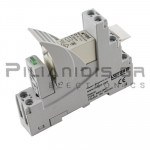 Relay 24VAC | 8A/400VAC & 300Vdc | DPDT |  with Base & Overload Diode