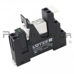 Relay 12VDC | 16A/400VAC & 300Vdc | SPDT |  with Base & Overload Diode