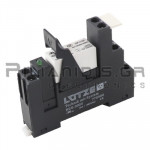Relay 24VDC | 16A/400VAC & 300Vdc | SPDT |  with Base & Overload Diode