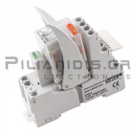 Relay 120VAC | 7A/250VAC-dc | DPDT |  with Base & Overload Diode