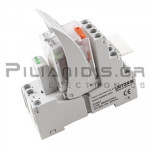 Relay 230VAC | 7A/250VAC-dc | DPDT |  with Base & Overload Diode