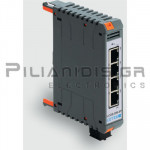 Βιομηχανικό Ethernet Switch | Unmanaged | 100MBit | 4-RJ45 | Vn: 24V AC/DC | -25 to +75℃C