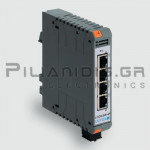 Industrial Ethernet Switch | Unmanaged | 100MBit | 4-RJ45 | Vn: 24V AC/DC | -25 to +75℃C