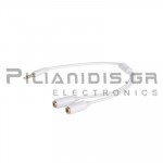 Cable 3.5mm STEREO 4pin Male - 2 x 3.5mm STEREO 4pin Female  0.20m