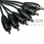 Cable 3 x RCA Male - 3 x RCA Male 5m