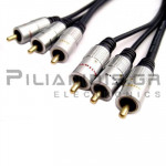 Cable 3xRCA Male - 3xRCA Male 1.5m